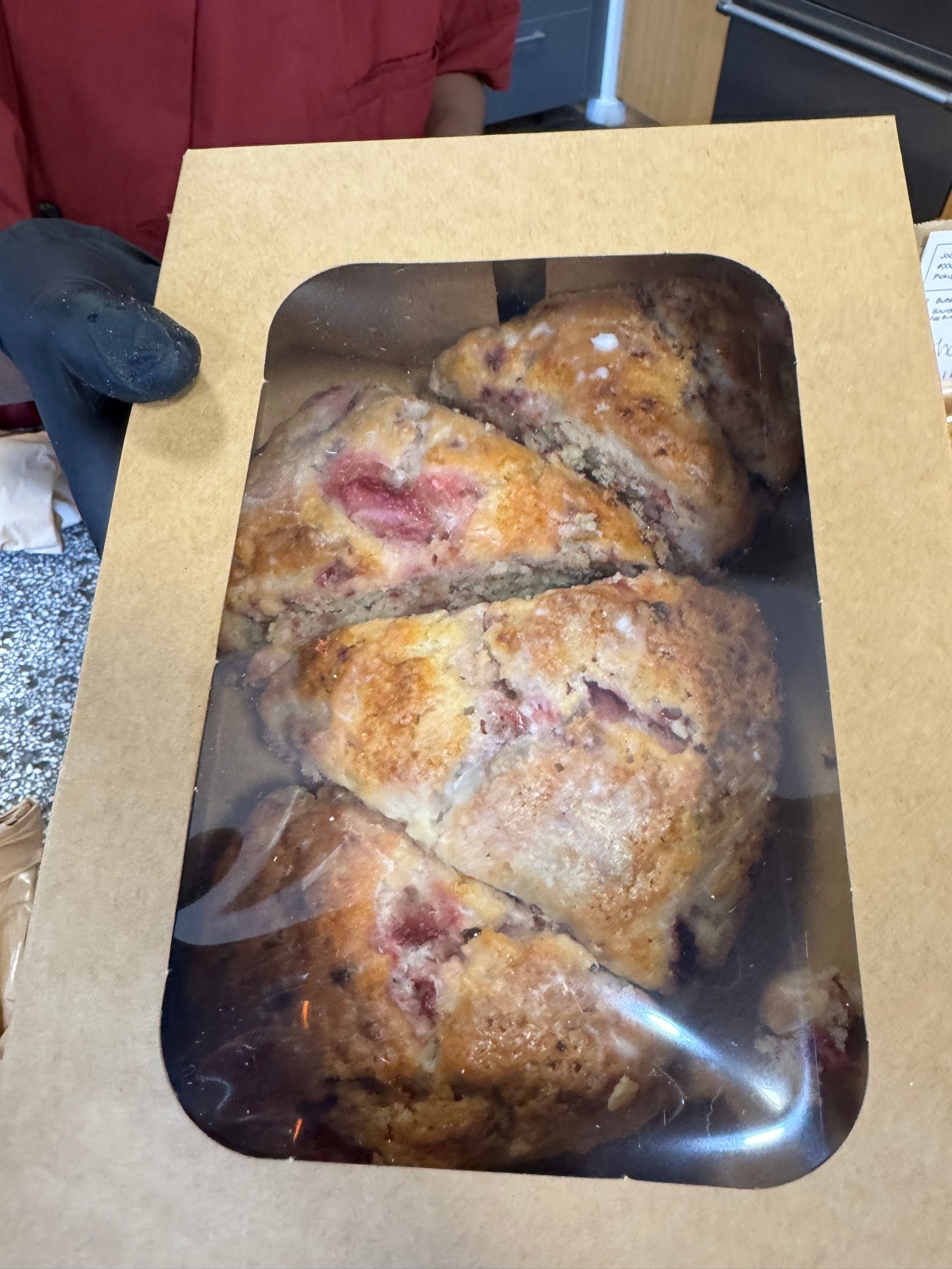 Strawberry Sourdough Scones
